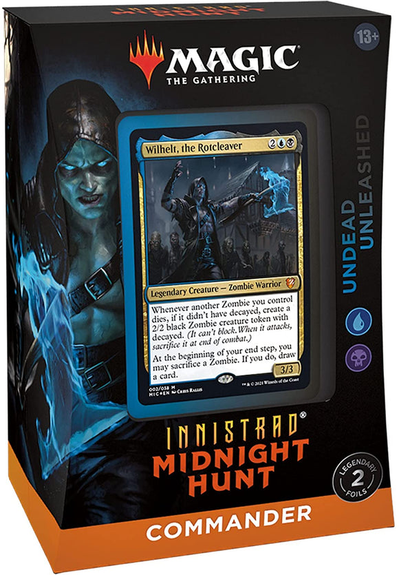 Magic the Gathering: Innistrad: Midnight Hunt - Commander Deck – Undead Unleashed (Blue-Black) - EXPRESS TCG