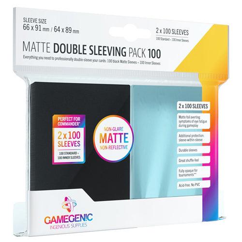 GameGenic Matte Double Sleeving Pack 100pc - EXPRESS TCG